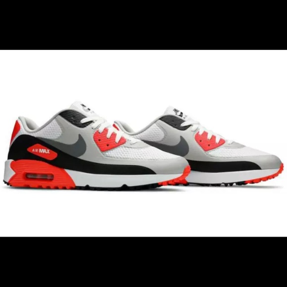 Nike Air Max 90 Infrared G Golf Waterproof Shoes CU9978-103 Men's Size 7.5 - Picture 4 of 8